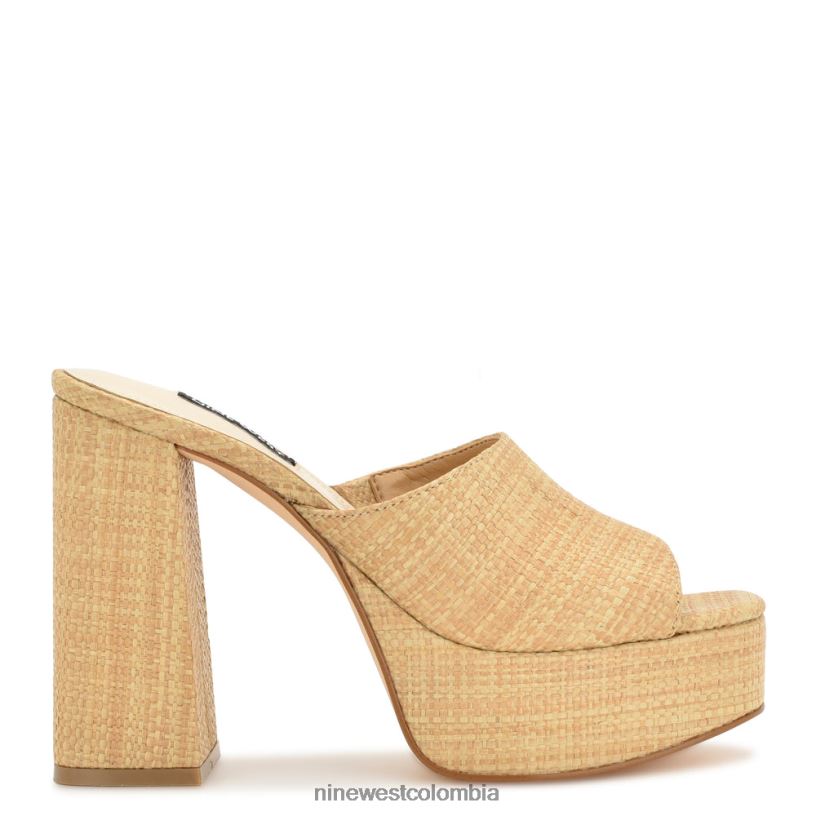 X0LV06255 rafia natural sandalias jilie con plataforma Nine West