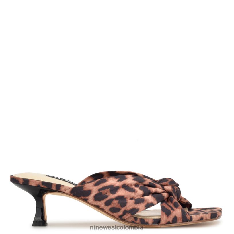 X0LV06273 leopardo sandalias con tacón dipa Nine West