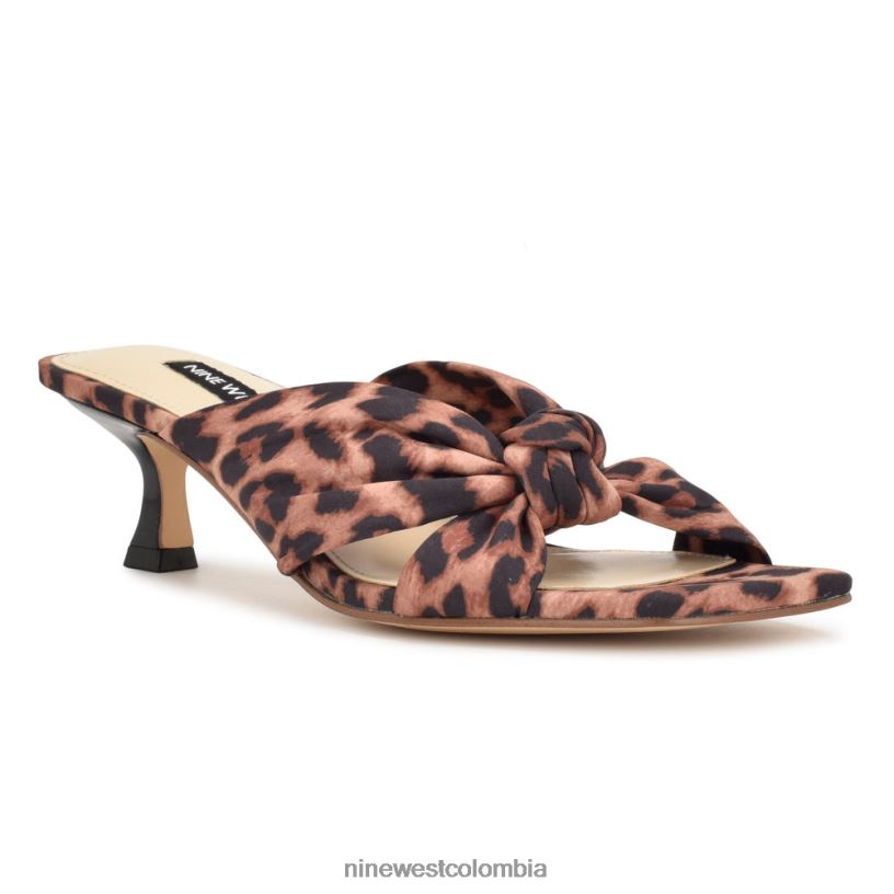 X0LV06273 leopardo sandalias con tacón dipa Nine West