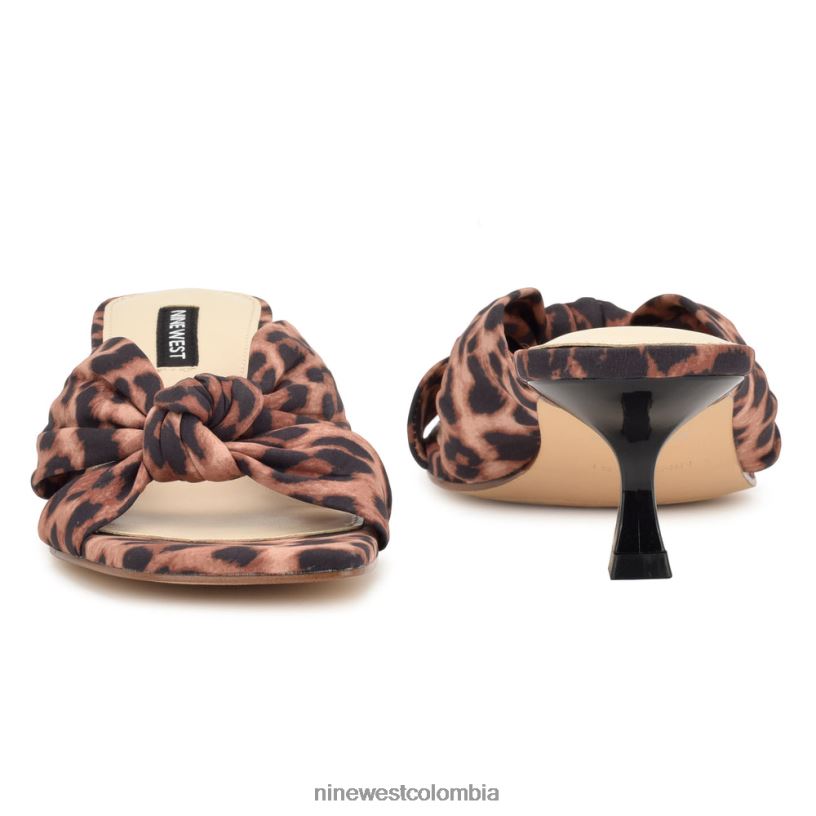 X0LV06273 leopardo sandalias con tacón dipa Nine West