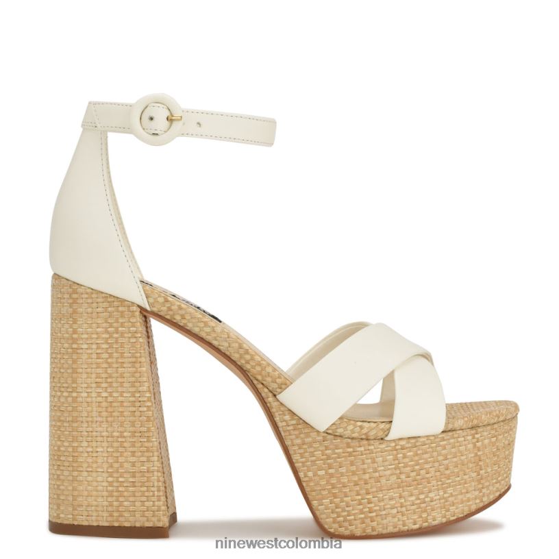 X0LV06274 rafia blanca sandalias con plataforma willie Nine West