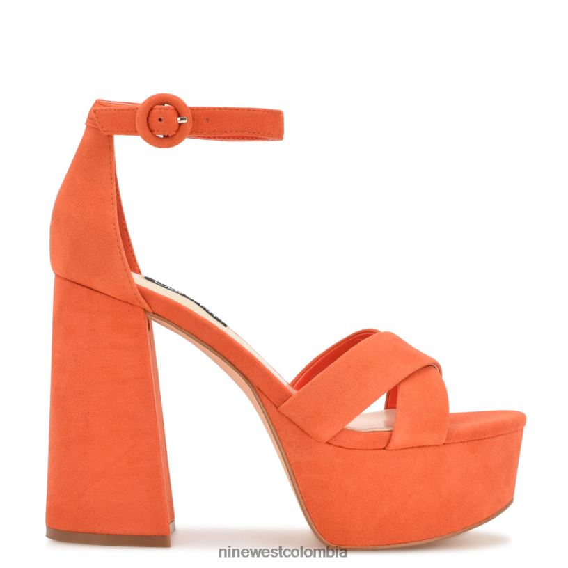 X0LV06307 gamuza naranja sandalias con plataforma willie Nine West