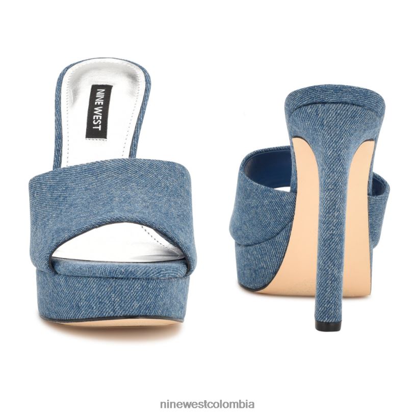 X0LV06313 mezclilla sandalias wilia con plataforma Nine West