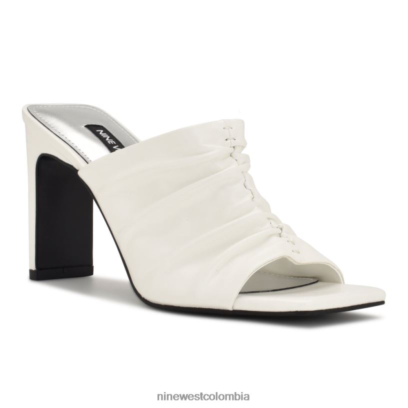 X0LV06318 blanco sandalias con tacón pera Nine West