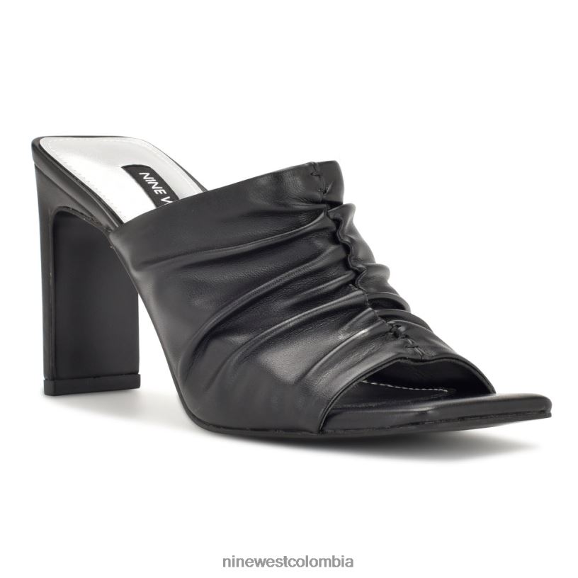 X0LV06321 negro sandalias con tacón pera Nine West