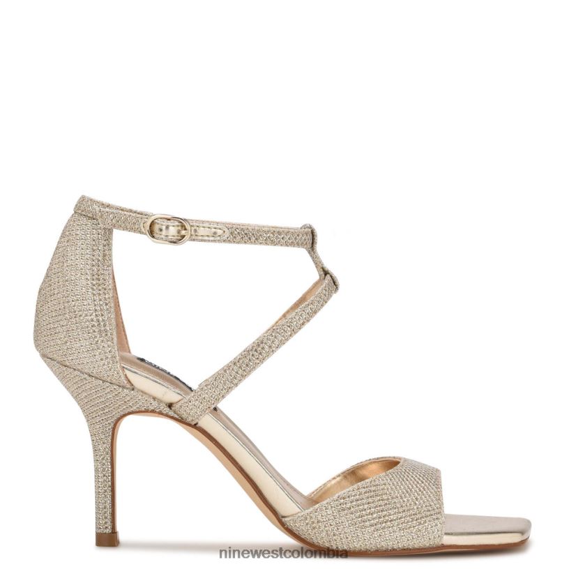 X0LV06443 brillo platino sandalias de tacón suspiros Nine West