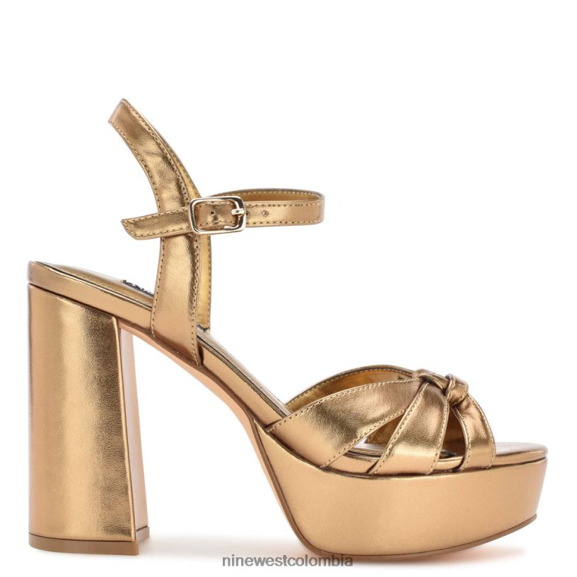 X0LV06446 oro sandalias rast plataforma Nine West