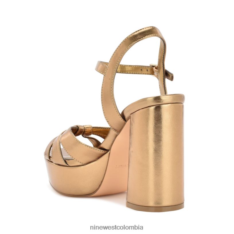 X0LV06446 oro sandalias rast plataforma Nine West