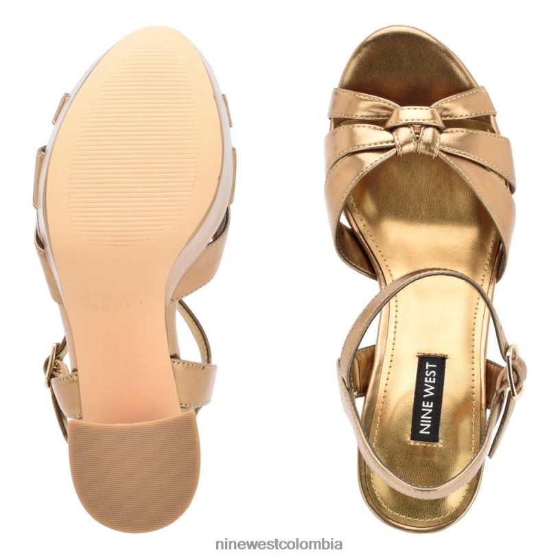 X0LV06446 oro sandalias rast plataforma Nine West