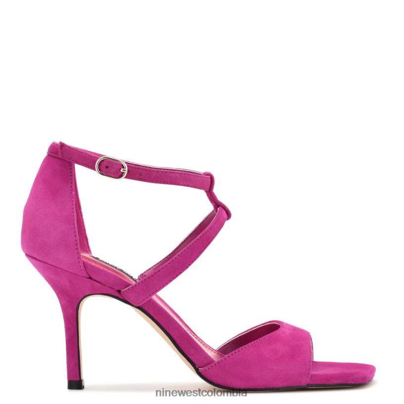 X0LV06461 gamuza rosa sandalias de tacón suspiros Nine West