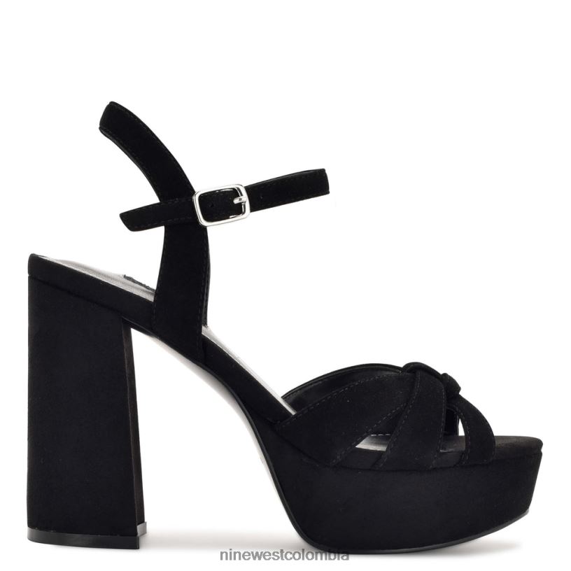 X0LV06465 ante negro sandalias rast plataforma Nine West