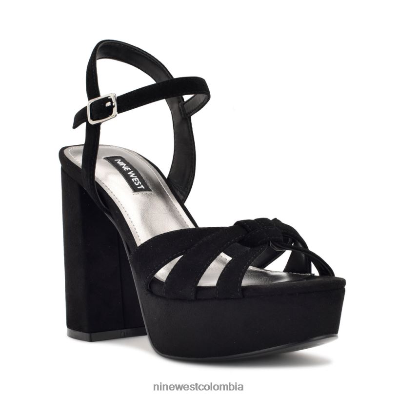 X0LV06465 ante negro sandalias rast plataforma Nine West