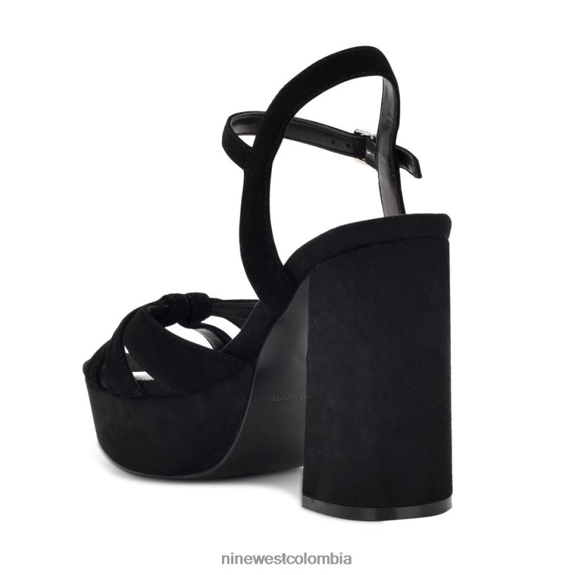 X0LV06465 ante negro sandalias rast plataforma Nine West