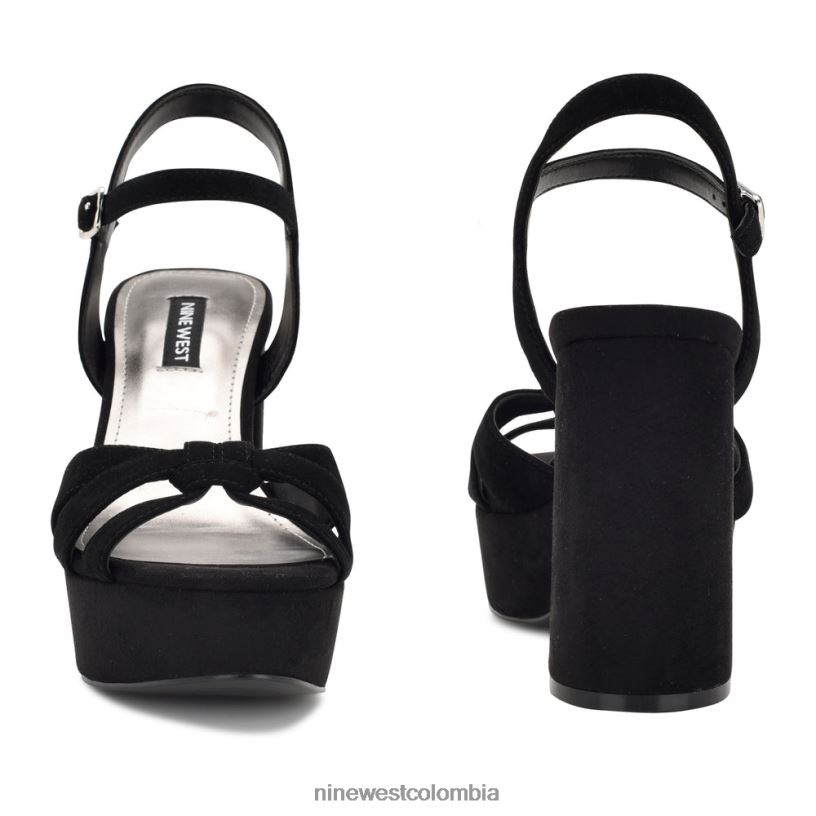 X0LV06465 ante negro sandalias rast plataforma Nine West