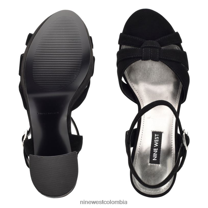 X0LV06465 ante negro sandalias rast plataforma Nine West