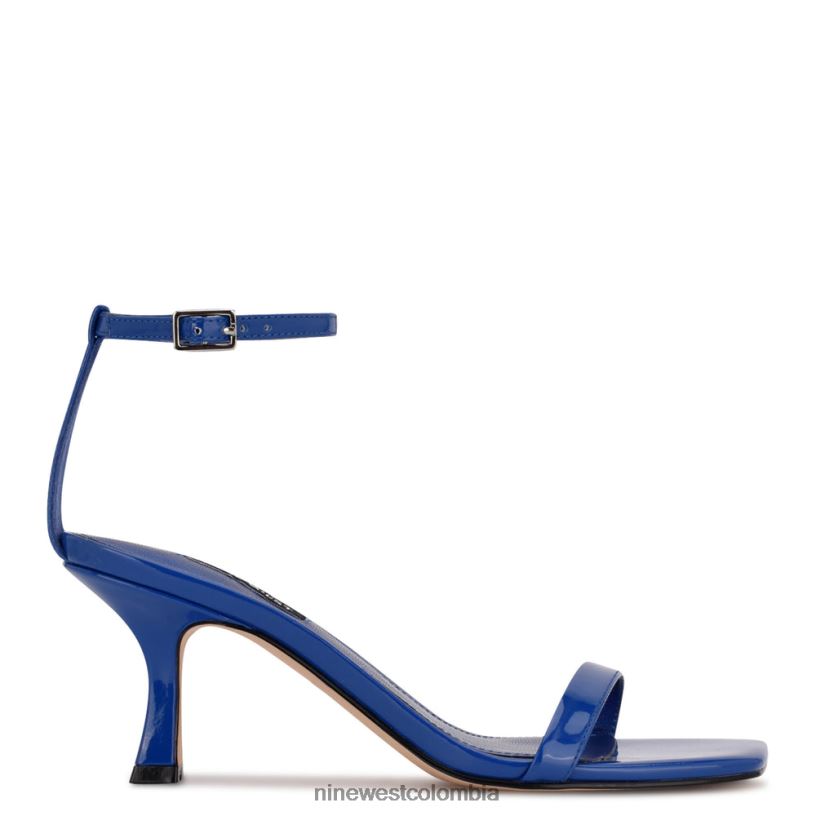 X0LV06473 patente azul sandalias de tacón maduras Nine West