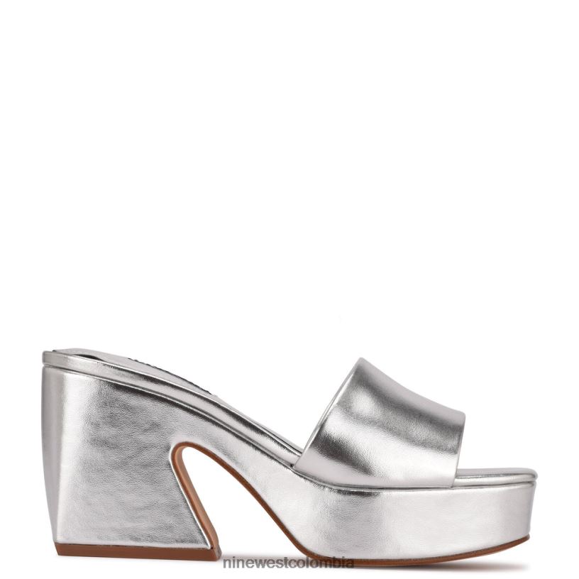 X0LV06599 plata sandalias oklee con plataforma Nine West