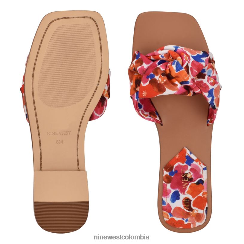 X0LV061015sandalias planas rosadas Nine West