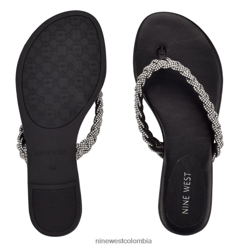 X0LV061961 negro sandalias planas tinee Nine West