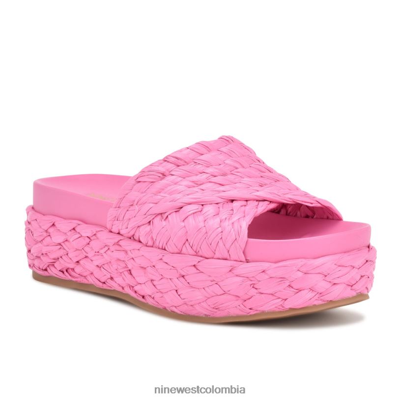 X0LV06646 rafia rosa sandalias estilo alpargata canni Nine West