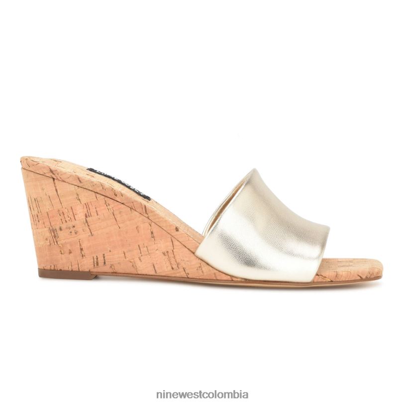 X0LV06656 platino sandalias kerina con cuña Nine West