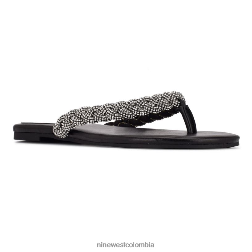 X0LV06112 negro sandalias planas tinee Nine West