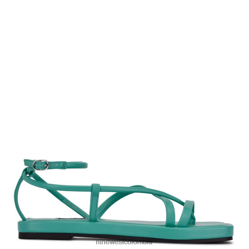 X0LV06121 turquesa sandalias planas con tiras waren Nine West