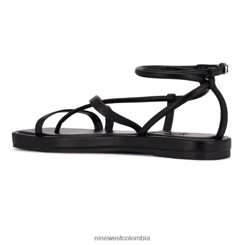 X0LV06122 negro sandalias planas con tiras waren Nine West