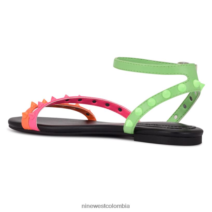 X0LV06128sandalias planas bernie con tachuelas Nine West