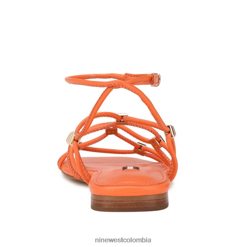 X0LV0615 naranja sandalias planas con tiras majah Nine West