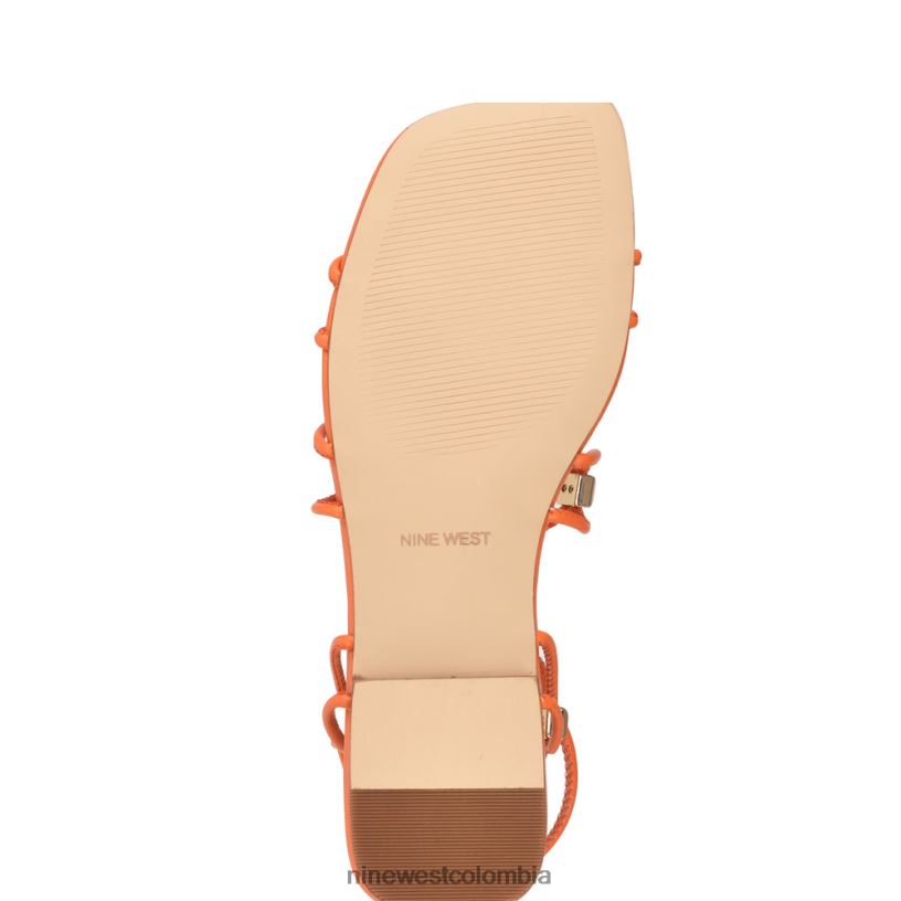 X0LV0615 naranja sandalias planas con tiras majah Nine West