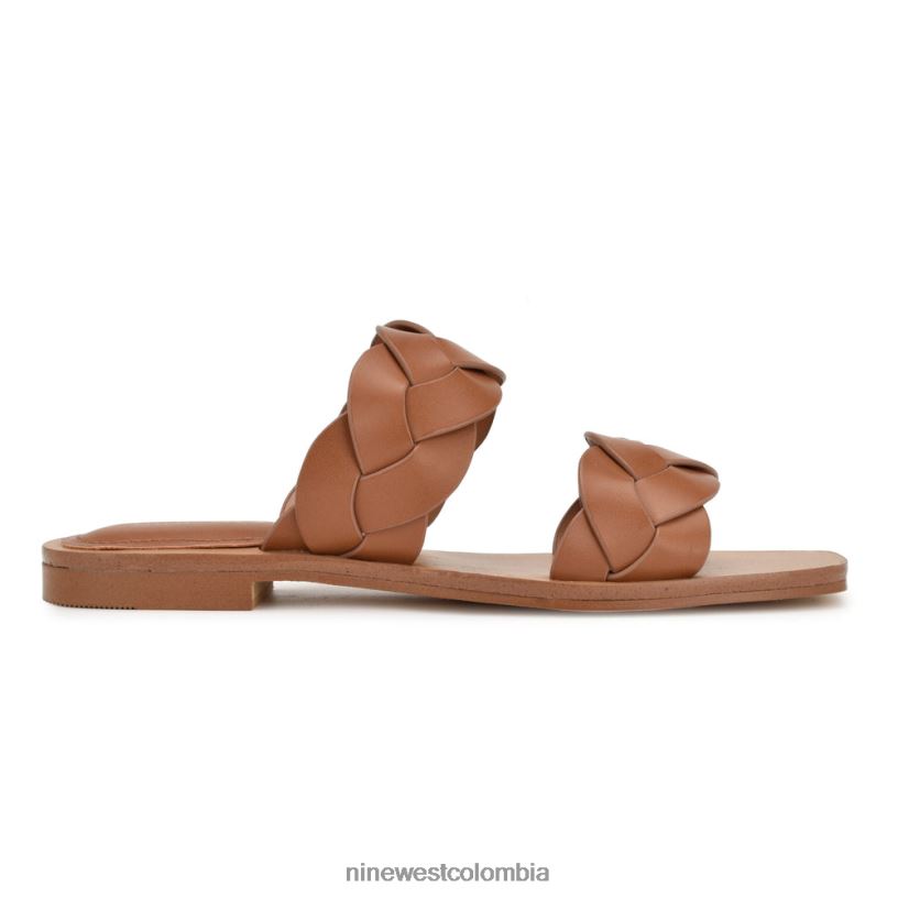 X0LV061 tejido natural oscuro sandalias planas royal Nine West