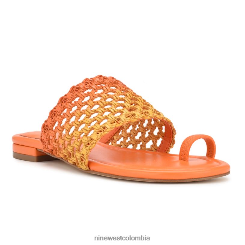 X0LV0633 ombre amarillo anaranjado sandalias planas nolah Nine West