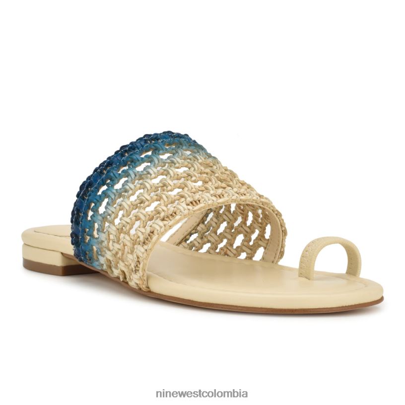 X0LV0634 ombre azul crema sandalias planas nolah Nine West