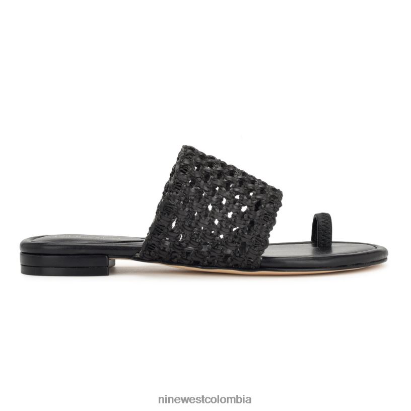 X0LV0635 tejido negro sandalias planas nolah Nine West