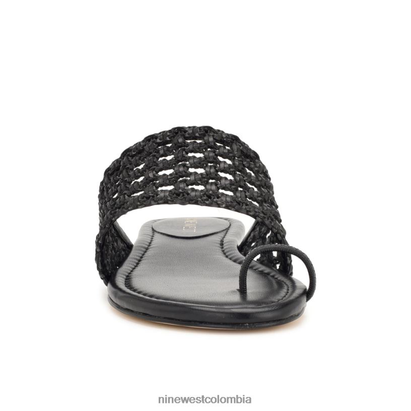 X0LV0635 tejido negro sandalias planas nolah Nine West