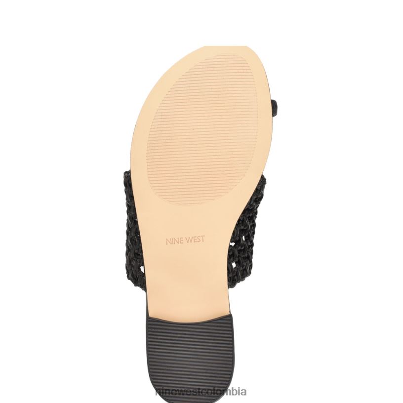 X0LV0635 tejido negro sandalias planas nolah Nine West