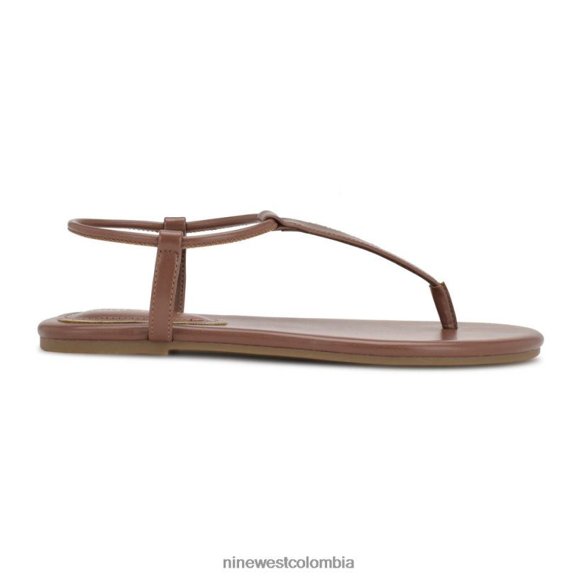 X0LV0640 bronceado oscuro sandalias planas bassie Nine West