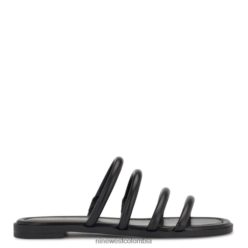 X0LV0653 negro sandalias planas happy Nine West