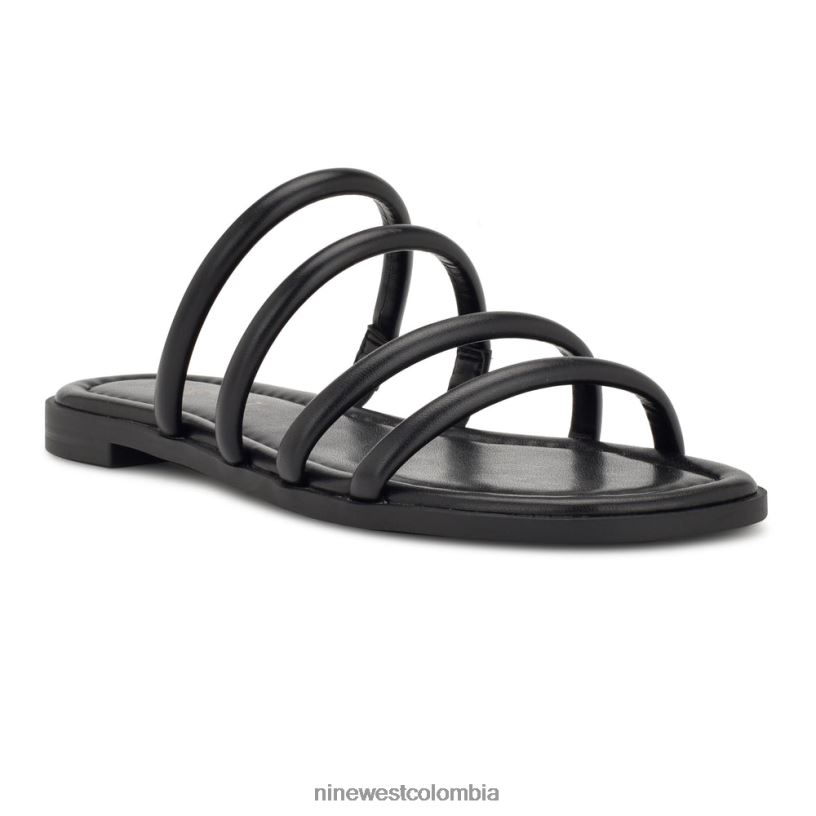 X0LV0653 negro sandalias planas happy Nine West