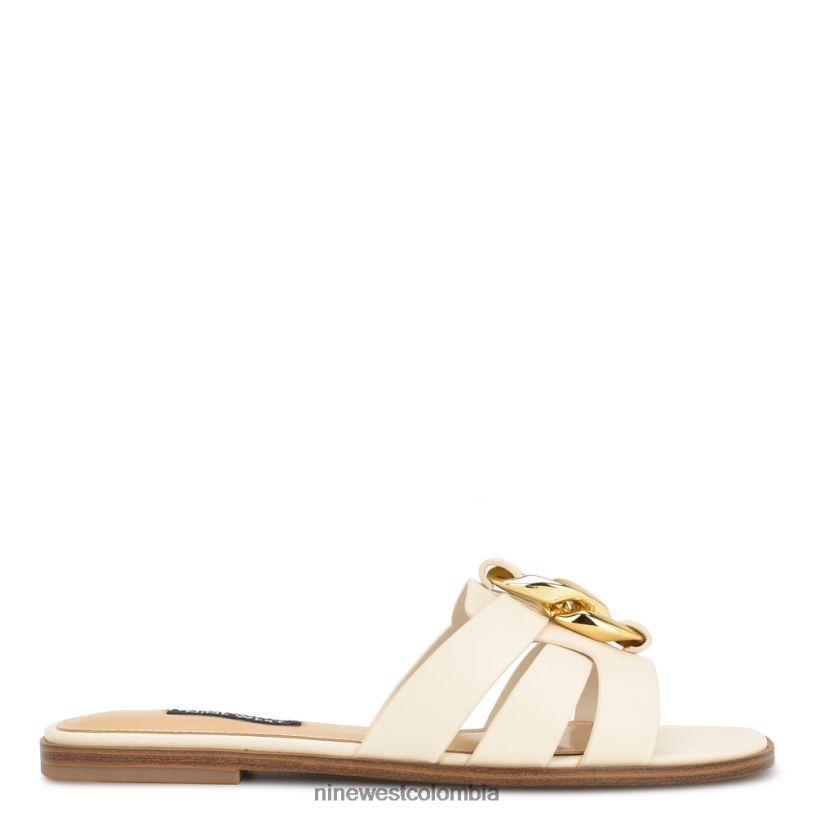 X0LV0655 crema elegante sandalias planas ganlee Nine West