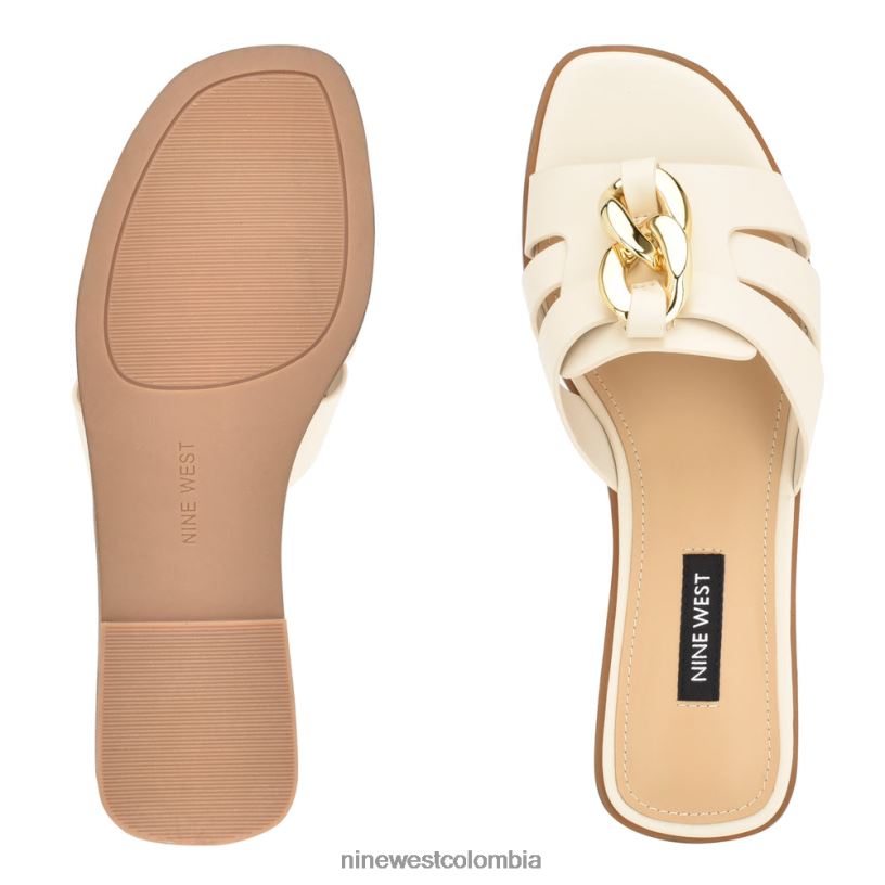 X0LV0655 crema elegante sandalias planas ganlee Nine West