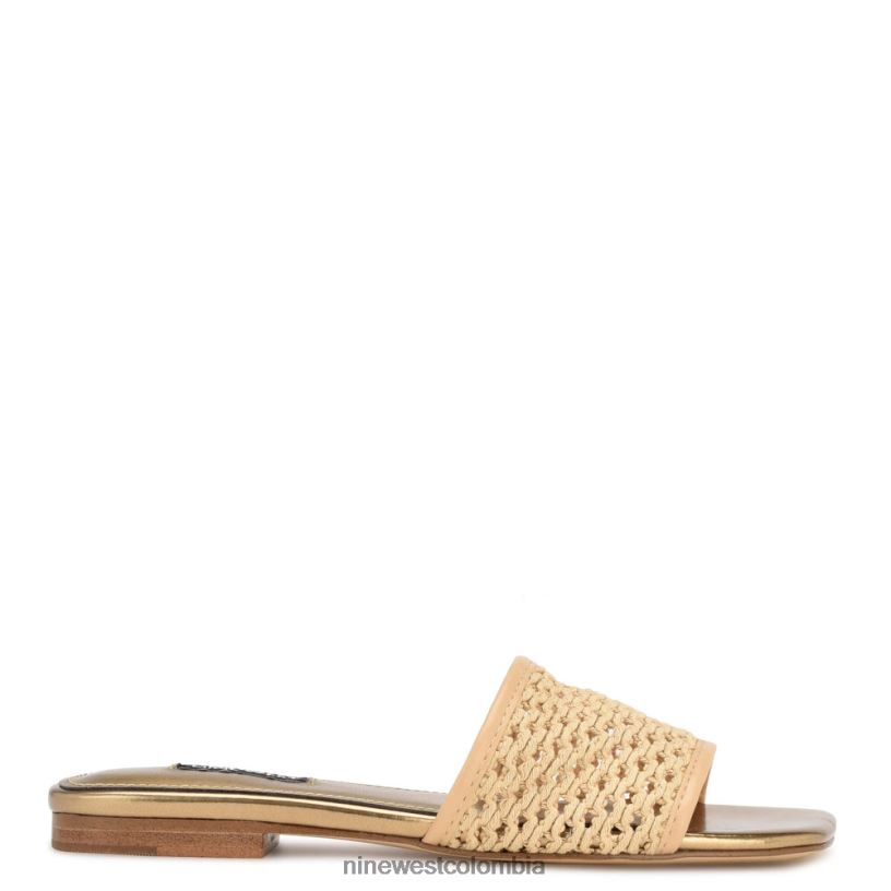 X0LV0659 luz natural sandalias planas tejidas Nine West