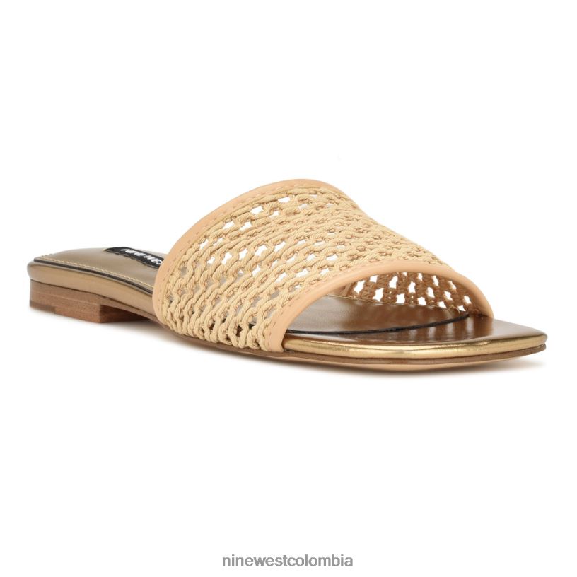 X0LV0659 luz natural sandalias planas tejidas Nine West