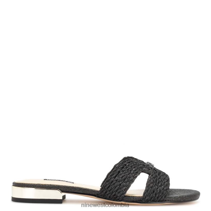 X0LV0664 negro sandalias planas irenie Nine West