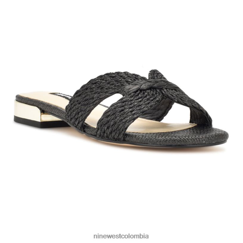 X0LV0664 negro sandalias planas irenie Nine West