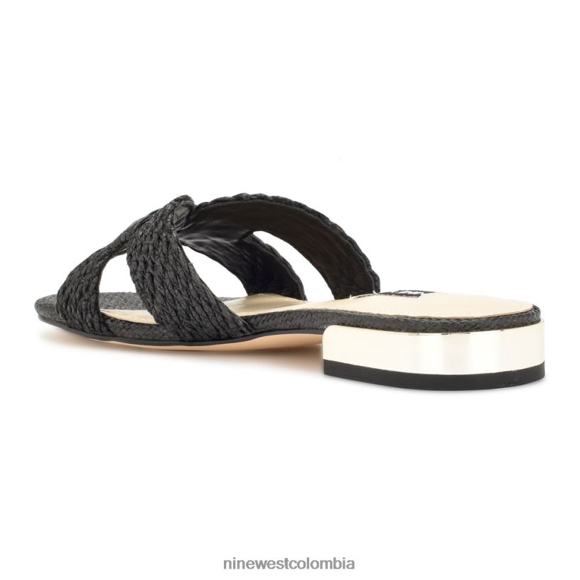 X0LV0664 negro sandalias planas irenie Nine West