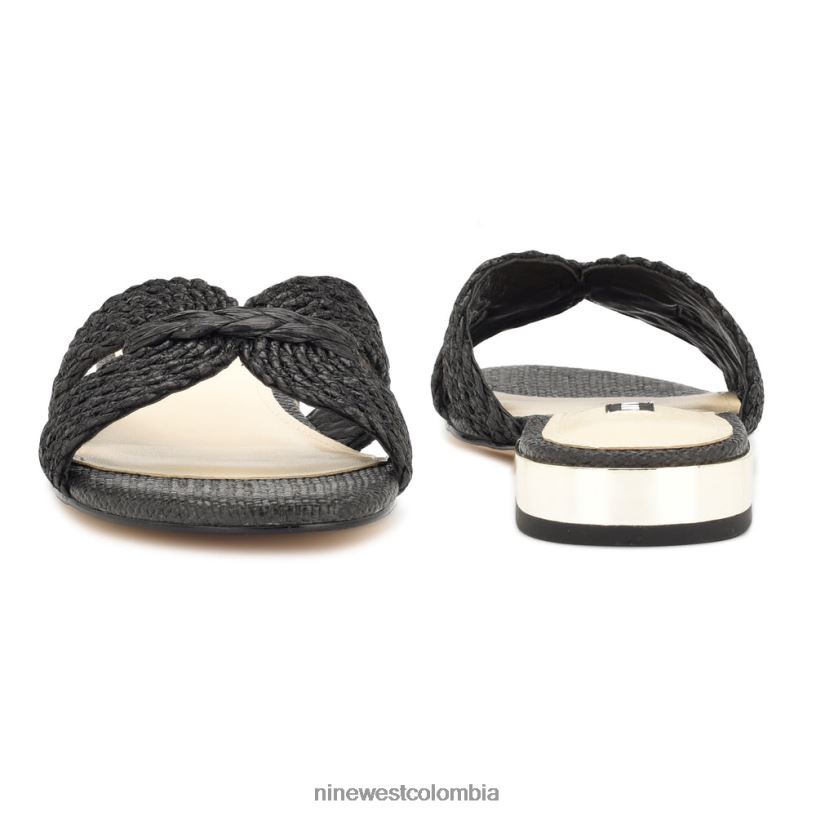 X0LV0664 negro sandalias planas irenie Nine West