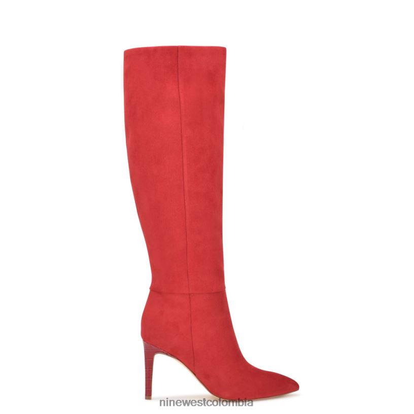 X0LV06928 gamuza roja botas de tacón rico Nine West