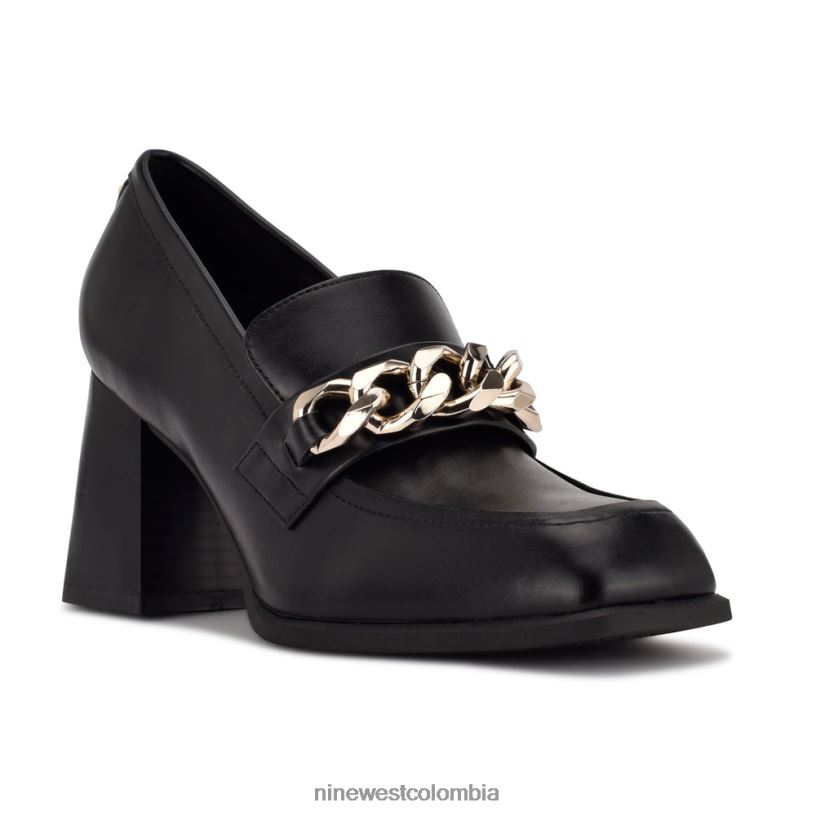 X0LV061235 negro mocasines con tacón zynga Nine West